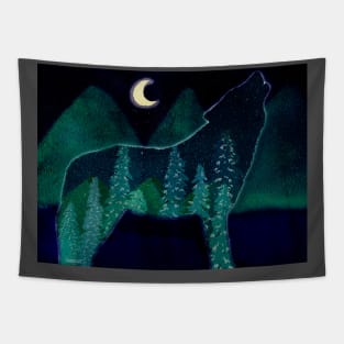 Howling Wolf Tapestry