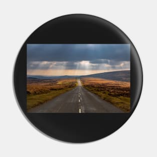 A moody road in the Dartmoor National Park Pin