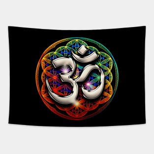 Psychedelic Om Spiritual Symbol Zen Tapestry