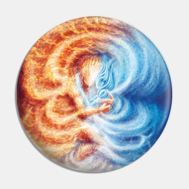 Fire and Ice (cropped, square format) Pin by Sirielle