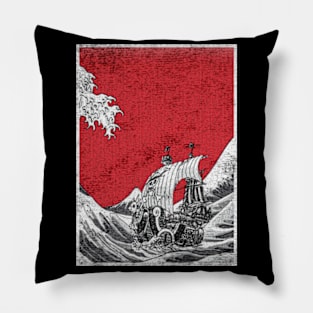 Kanagawa wave pirates luffy Pillow