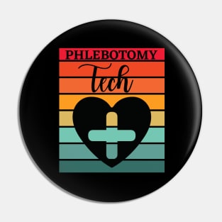 Retro Phlebotomy Tech Pin