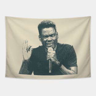 Chris Rock Portrait - Hilarious Comedian Art Tapestry