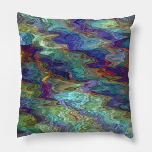 Iridescent water surface Pillow