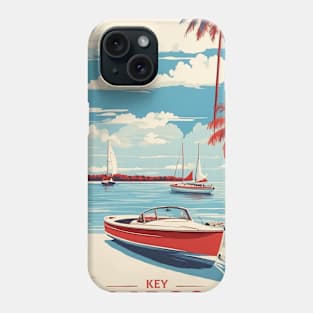 Key Largo Florida United States of America Tourism Vintage Poster Phone Case