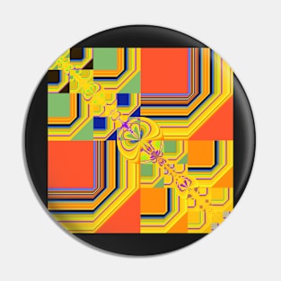 Orange mission Pin