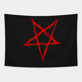 Pentagram (red) Tapestry