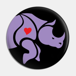 Purple Rhinoceros Gay Symbol Pin