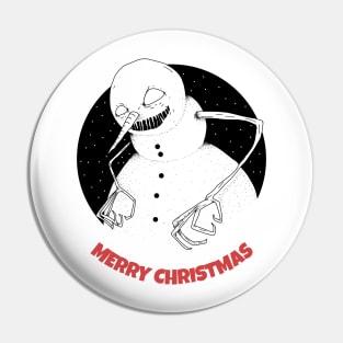 Merry Christmas Evil Snowman Pin