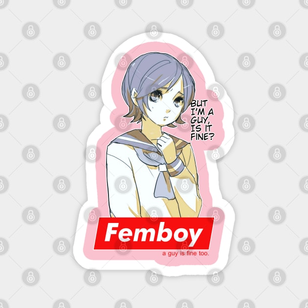 Anime Femboy Crossdresser Trap Magnet by sadpanda