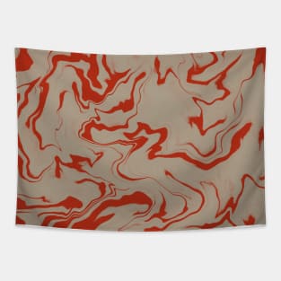 Shades of Moody Red and Gray Aesthetic Marble Pattern Tapestry