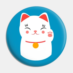 Lucky happy Japanese cat Pin