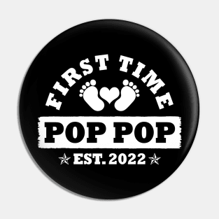 First Time Pop Pop Est 2022 Funny Father's Day Gift Pin