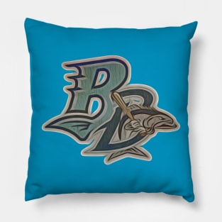 Bridgeport Bluefish Baseball Pillow