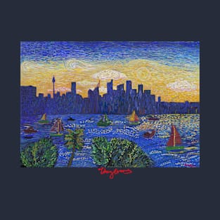 Darling Point View of Sydney City T-Shirt