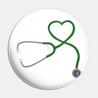 Stethoscope Heart Pin