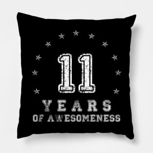 Vintage 11 years of awesomeness Pillow