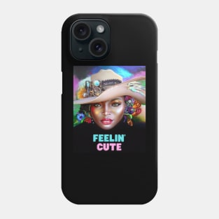 Feelin' Cute (lady hat with flowers) Phone Case