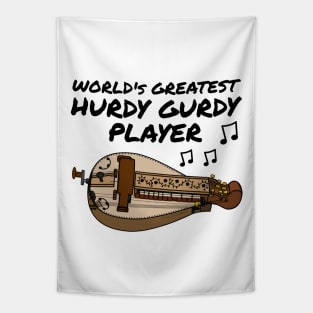 World's Greatest Hurdy Gurdy Player Gurdyist Musician Funny Tapestry