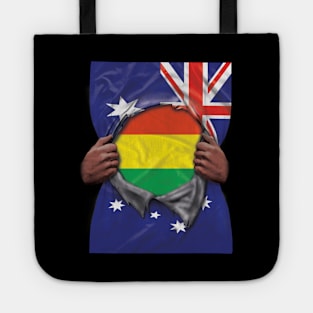 Bolivia Flag Australian Flag Ripped - Gift for Bolivian From Bolivia Tote