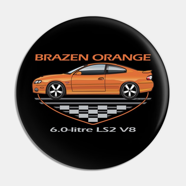 Brazen Orange Pin by JRCustoms44