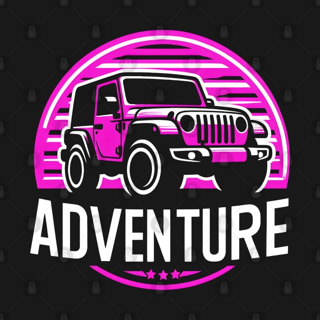 Jeep Wrangler Adventure Hot Pink by Syntheous