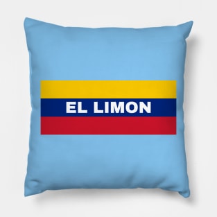 El Limon City in Venezuelan Flag Colors Pillow