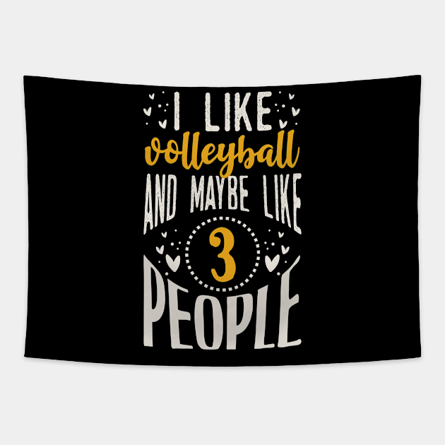 Funny Vollyball Gift Tapestry by Tesszero