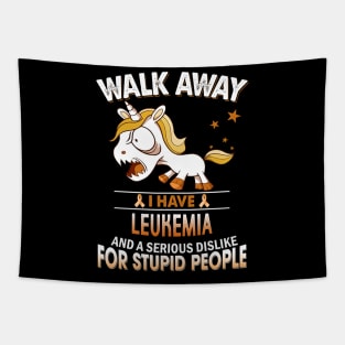 funny leukemia grumpy unicorn warrior Tapestry