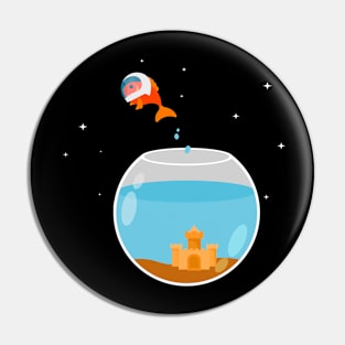 Astronaut Fish Pin