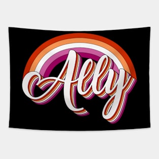 Ally lessbian pride Tapestry