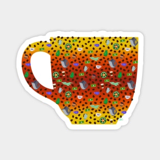 100 Cups of Coffee (Shape) Magnet