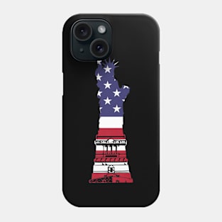 Mens Classic Statue Of Liberty American Flag Usa Patriotic Phone Case