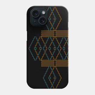 Ethno pattern made of geometric elements Phone Case