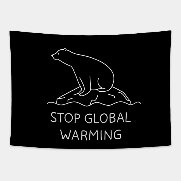 Global Warming - Polar bear Tapestry by valentinahramov