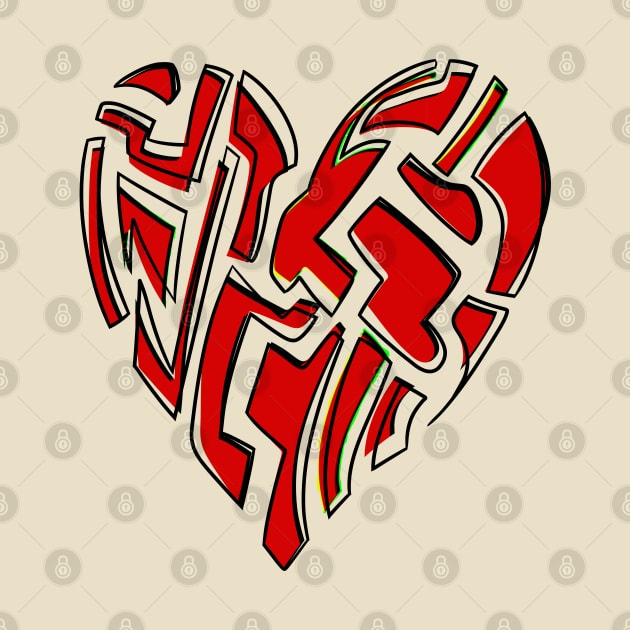 Distorted, Fragmented Heart by VazMas Design