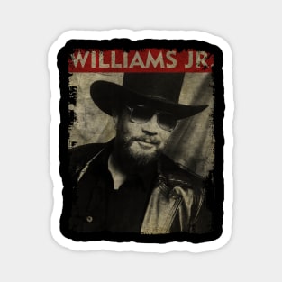 TEXTURE ART- Hank Williams Jr. - RETRO STYLE 2 Magnet