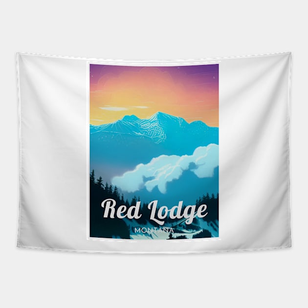 Red Lodge ski - Montana Tapestry by UbunTo