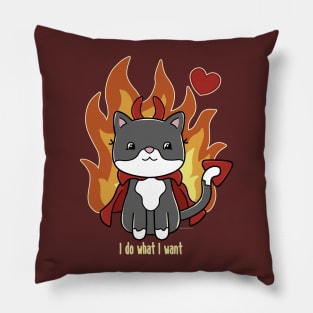 Devil Cat Pillow