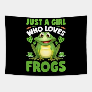 Just a Girl Who Loves Frogs Tapestry