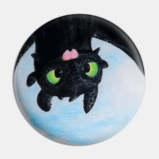 Toothless Upside Down Flight Pin