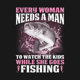 While She Goes Fishing Shirts T-Shirt