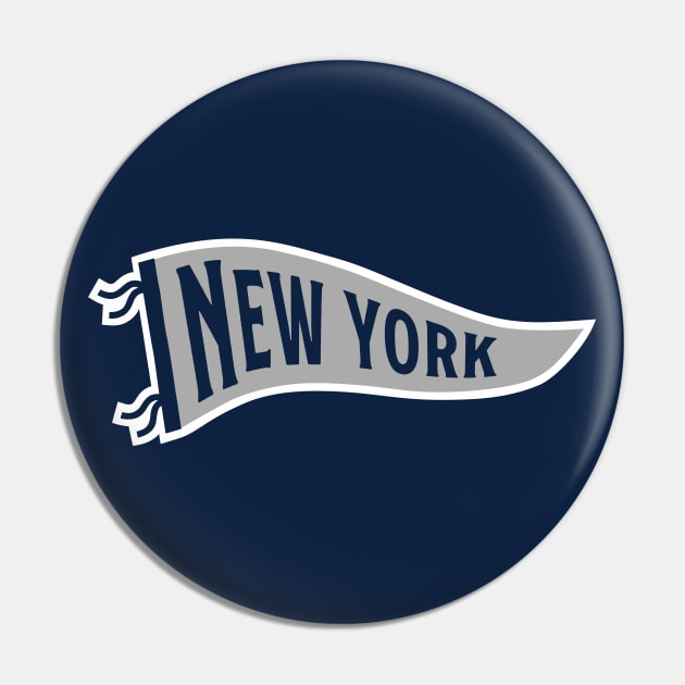 New York Pennant - Navy 2 Pin by KFig21