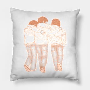 Brothers Walk Together Pillow