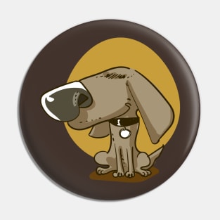 brown puppy sweet dog funny cartoon Pin