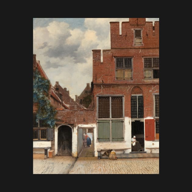 View of Houses in Delft, known as 'The little Street' by Jan Vermeer by Classic Art Stall