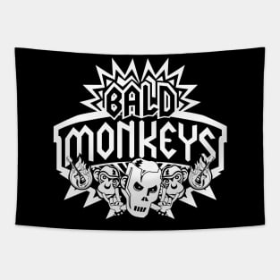 Bald Monkeys Rock Band Tapestry