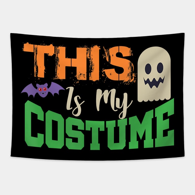 Funny sarcastic halloween this is my costume ghost bat Tapestry by Tianna Bahringer