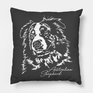 Australian Shepherd Aussie dog lover portrait Pillow