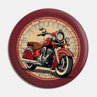 Vintage Red Motorcycle Pin